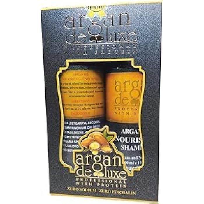 De luxe Original Argan After Protein Care and Damaged Hair (Shampoo and Conditioner) - Image 1